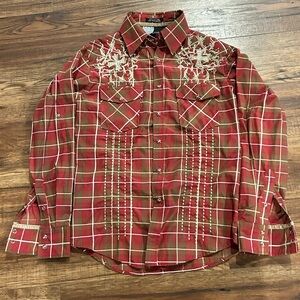 Men’s Snap button down western shirt